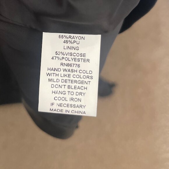 J Society- Faux Leather Biker Jacket With Short Sleeves. - Picture 4 of 4